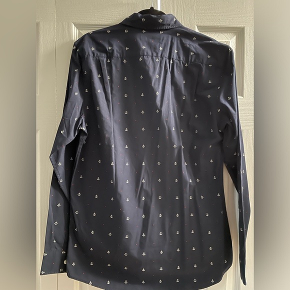 Men’s Nautical Anchor Red, White, and Blue Button Down in Medium - Picture 3 of 3